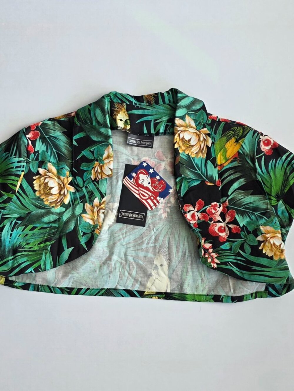 Pinup Couture Eden Dress with Bolero in Parrot Print XL NWT - Picture 5 of 6